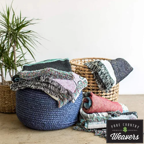 Vista 9 de Pure Country Weavers Brigid Ashwood - Manta de árbol de la vida celta – Manta de regalo tejida de algodón – Fabricado en los Estados Unidos