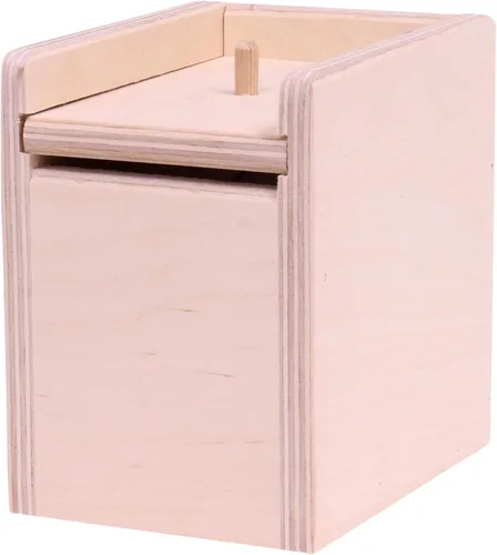 Vista 2 de Caja de broma de ratón sorpresa de madera hecha por Amish