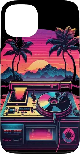 Vista 7 de AV Technician Turntable Audio Sound Record Vinyl Synthwave Case for iPhone 15 Plus