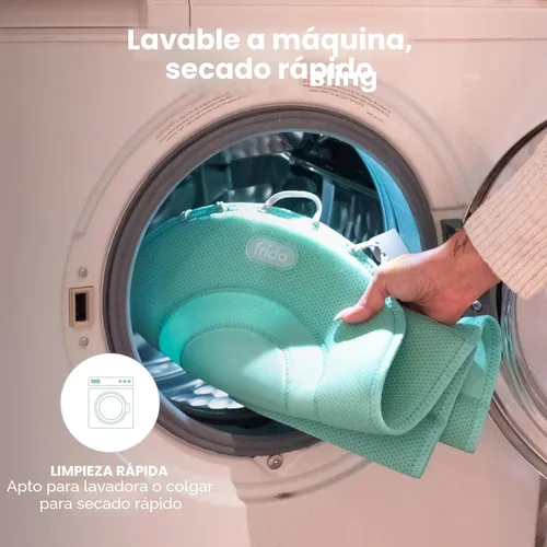 Vista 4 de Frida Baby Bañera de bebé 4 en 1 Grow-with-Me, bañera para recién nacidos a niños pequeños con asiento de baño extraíble y respaldo para soporte