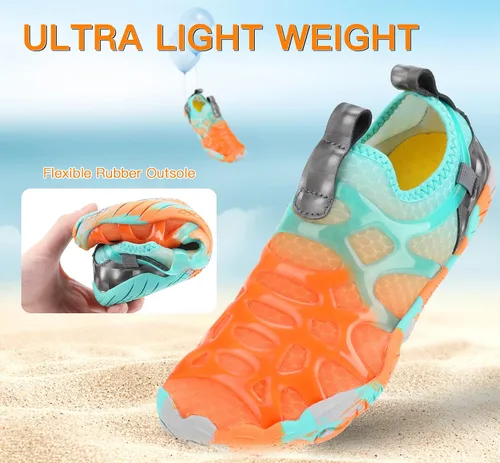 Vista 2 de SIPUHK Zapatos de agua para hombre y mujer, de secado rápido, sin cordones, para natación, surf, buceo, playa, piscina, deportes acuáticos, caminar