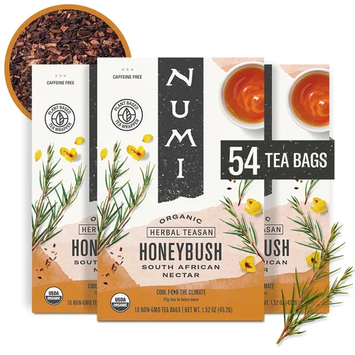 Vista 22 de Té de cúrcuma, Amber Sun, Numi Organic Mezcla de té de cúrcuma de hierbas con rooibos y especias