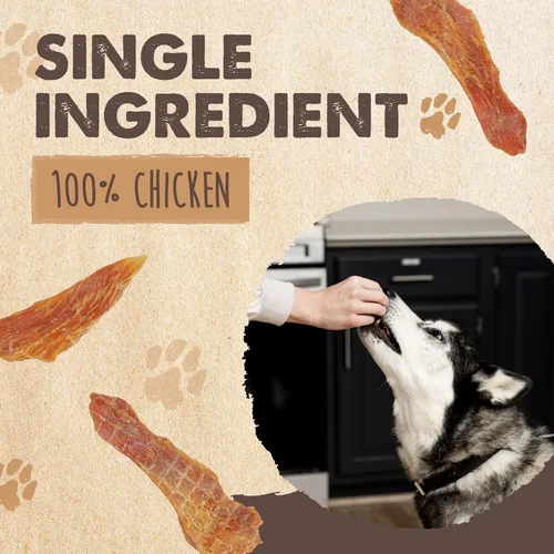 Vista 8 de Mighty Paw Naturals Chicken Jerky Dog Treats Cecina de pollo para razas pequeñas, medianas y grandes. Golosinas naturales para perros. Golosinas