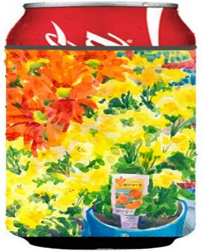 Vista 11 de Caroline's Treasures 6015LITERK Flower – Bird of Paradise Botella de vino Hugger Botella Enfriador de Frigorífico Hugger Funda Abrazadora Lavable a