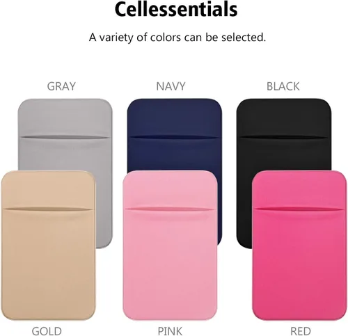 Vista 8 de OBVIS Funda autoadhesiva para teléfono celular, tarjetero adhesivo con tarjetero adhesivo para tarjeta de crédito, cajero automático para iPhone