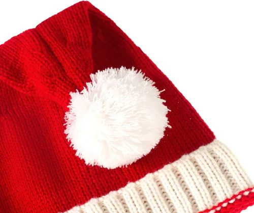 Vista 12 de 2 gorros de punto de Navidad para padres e hijos, gorro de Papá Noel para adultos, bebés, invierno, cálido, gorro de calavera para fiestas