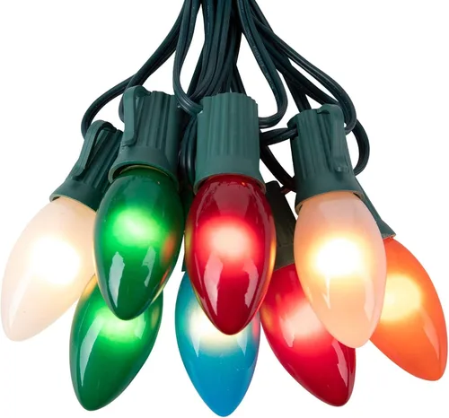 Vista 8 de Brightown Tira de luces de bombillas C9 de 25 pies para exterior, luces de Navidad blancas para patio, habitación, fiesta navideña, decoración
