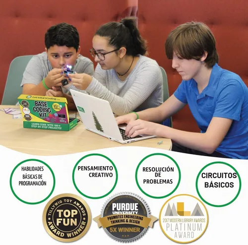 Vista 3 de Kit base de codificación de computadora para niños de 8 a 12 años y adolescentes para aprender código y electrónica. Gran regalo STEM para niños