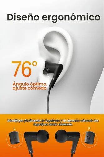 Vista 3 de FUNLOGY Auriculares con cable (0.138 in, negro)