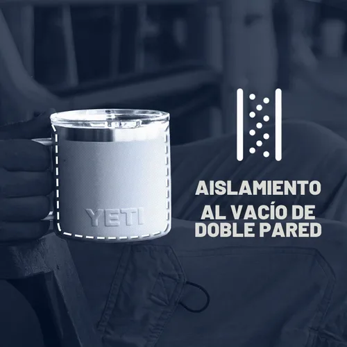 Vista 6 de YETI Rambler - Taza de 14 oz con aislamiento al vacío, de acero inoxidable con tapa MagSlider, color inoxidable Rosa (Bimini Pink)