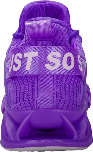 Vista 4 de Umyogo Zapatos deportivos, antideslizantes, para caminar, para mujer 1-1Púrpura