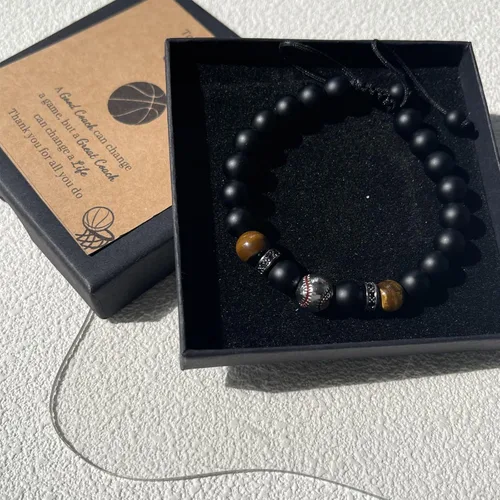Vista 6 de Pulsera ajustable para hombre, béisbol, baloncesto, fútbol, regalos para niños, regalo de regreso a la escuela, Navidad, aniversario, cumpleaños