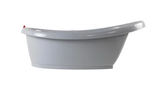 Vista 4 de OKBABY Splash - Baño para bebé, base antideslizante con termómetro digital de cristal líquido microencapsulado integrado, soporte de espalda en Gris