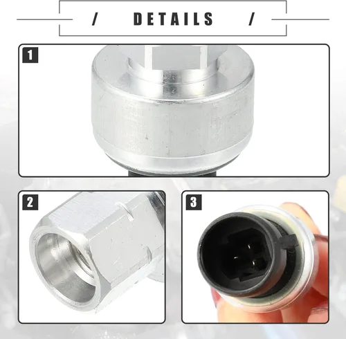 Vista 4 de Motoforti Sensor de presión del refrigerador de aire acondicionado, para Chevrolet Traverse LS LT LTZ 3.6L V6 - Gas 2009-2016, metal, 13587668, tono