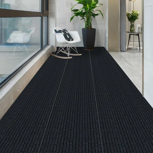Vista 2 de Almohadilla antideslizante para escaleras interiores, 27.56 pulgadas x 20 pies, 1 rollo de camino de escalera para escaleras alfombradas, protección