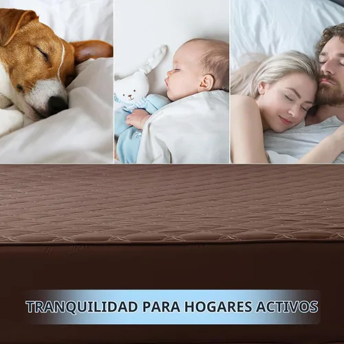 Vista 8 de Protector de colchón impermeable – Protector de colchón tamaño King silencioso y estilo de sábana bajera Protección completa de cama para niños