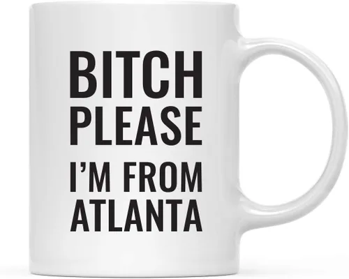 Vista 94 de Andaz Press Taza de café de 11 onzas, regalo de broma, Bitch Please I'm from Alabama, paquete de 1, incluye caja de regalo, divertidas ideas