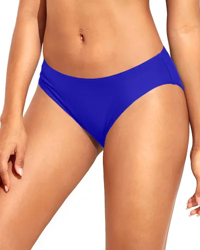 Vista 10 de Tempt Me Parte inferior de bikini con tiras para mujer, cobertura completa, parte inferior de traje de baño, parte inferior de bikini Negro-2