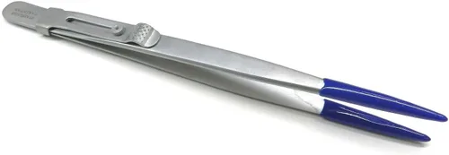 Vista 8 de Pinzas de punta de PVC con bloqueo de punta fina de goma suave con punta deslizante de 6-1/4 "Pinzas/herramienta de joyería/puntas de pinzas tienen