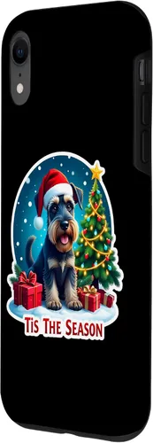 Vista 2 de Tis The Season Standard Schnauzer Dog Merry Christmas Parent Case for iPhone XR