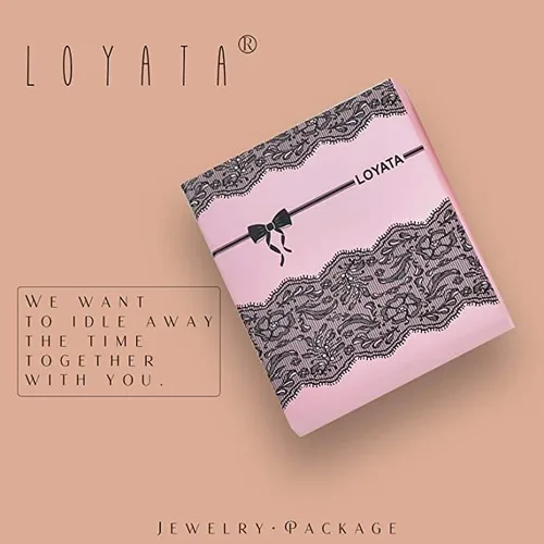 Vista 6 de LOYATA - Tobillera delicada bañada en oro de 14 quilates para mujeres, con pequeña cruz de circonia cúbica blanca y borlas bonita joyería
