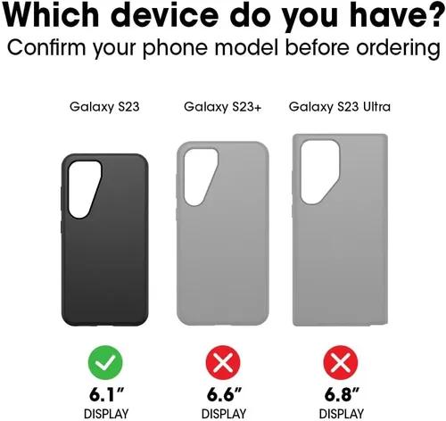 Vista 2 de OtterBox Funda para Galaxy S23 - Serie Defender - Negra, resistente y duradera - con protección de puertos - Solo la funda - Protección microbiana