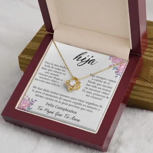 Vista 3 de Leo's Print Shop Regalo para hija de padre para hija, regalo para mi hija, collar para mi hermosa hija, Joyeria, regalo de cumpleaños para mujer