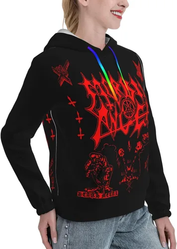 Vista 4 de NUTIEPETS Morbid Angel Hoodie Women Warm Fashion Soft Lightweight Long Sleeve Sweatshirt Drawstring Pocket Hoodies