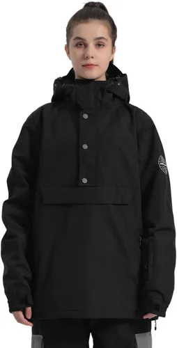 Vista 13 de Chaquetas de esquí para hombre, abrigos de snowboard para mujer, chaqueta impermeable para deportes de invierno, resistente al viento, cálida