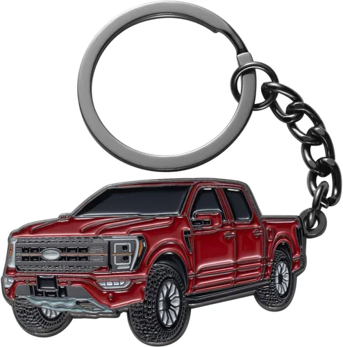 Vista 6 de Llavero F150 para Accesorios Ford F150 2023 Llavero F-150 con Funda 2022 Llavero de Camión Juguete de Metal Accesorios en Anillo de Llave Negro