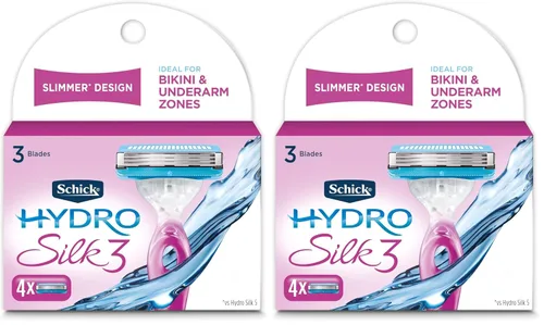 Vista 7 de Schick Hydro Silk 3 maquinillas de afeitar para mujer con 6 recambios de cuchillas de afeitar