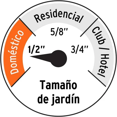 Vista 4 de Manguera 1/2 ', cuatro capas súper reforzadas, conexiones metálicas, 65.6 ft