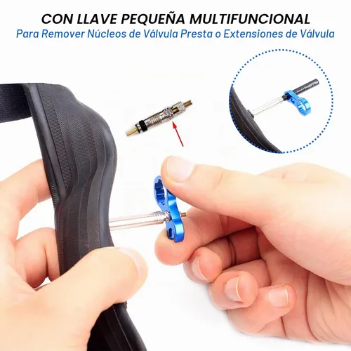 Vista 5 de Kit extensor de válvula Presta para bicicleta de 2 piezas de 1.772 in