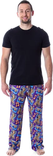 Vista 4 de Marvel Mens' I Am Groot Allover Cartoon Character Loungewear Pajama Pants