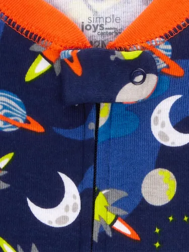 Vista 36 de Simple Joys by Carter's Pijama de algodón sin pies de ajuste cómodo para niños (3 unidades)