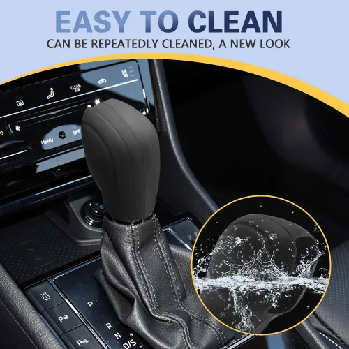 Vista 6 de Funda para Pomo de Palanca de Cambios de Automóvil, Funda para Palanca de Cambios de Automóvil, Protector de Palanca de Cambios de Auto