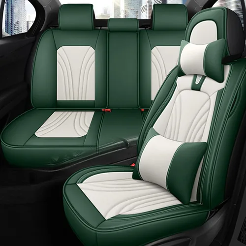 Vista 9 de Fundas de asiento de automóvil para Toyota Matrix 2003-2013, impermeables, de piel sintética, compatibles con bolsas de aire, fundas protectoras