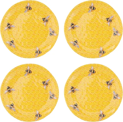 Vista 7 de UP Platos redondos de postre de melamina de bambú, platos pequeños para servir, para aperitivos, aperitivos y guarniciones, blanco, 6 pulgadas