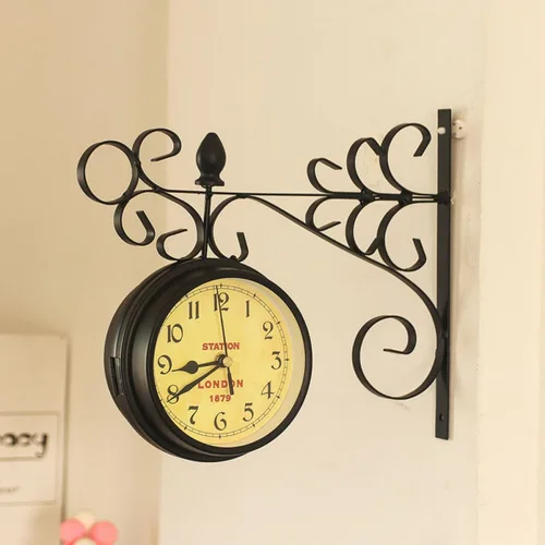Vista 4 de Cabilock Reloj de pared decorativo grande de péndulo rústico para sala de estar, decoración del hogar, oficina, dormitorio