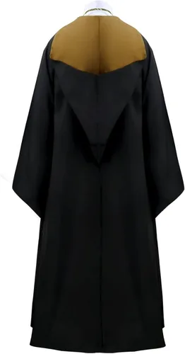 Vista 3 de Disfraz escolar de mago para niños bata de mago prestigio con capucha capa para Halloween cosplay disfraz de bruja