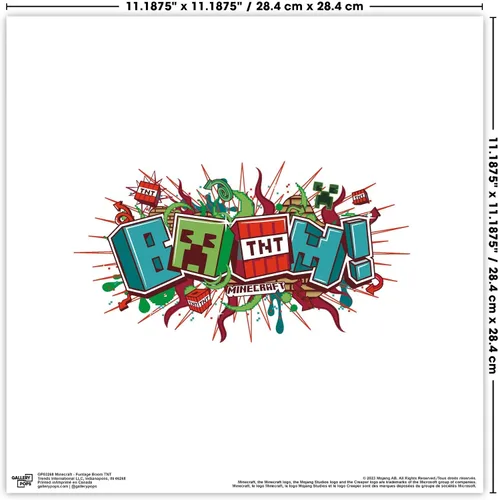 Vista 4 de Trends International Gallery Pops Minecraft - Paquete de arte de pared Funtage Creeper (paquete de 3)