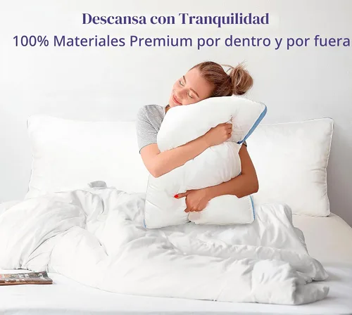 Vista 7 de ROYALE LINENS Juego de 2 almohadas de tamaño estándar, almohada de cama para dormir, almohada refrescante para dormir de espalda, estómago