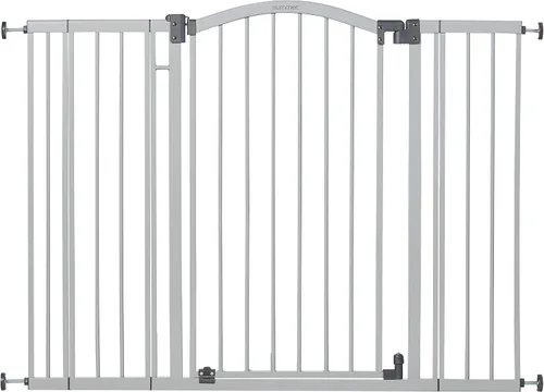 Vista 12 de Ingenuity Puerta decorativa multiusos extra alta con paso para bebé, se adapta a aberturas de 28.5 a 48 pulgadas (paquete de 1), metal negro
