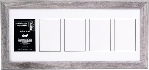 Vista 73 de Marcos Creative Letter Art para fotografías en forma de collage abierto de 4 x 6 con vidrio reforzado y marco de madera de 1 1/2, fotografía 5