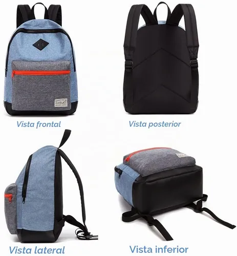 Vista 7 de Mochila infantil de moda (azul)