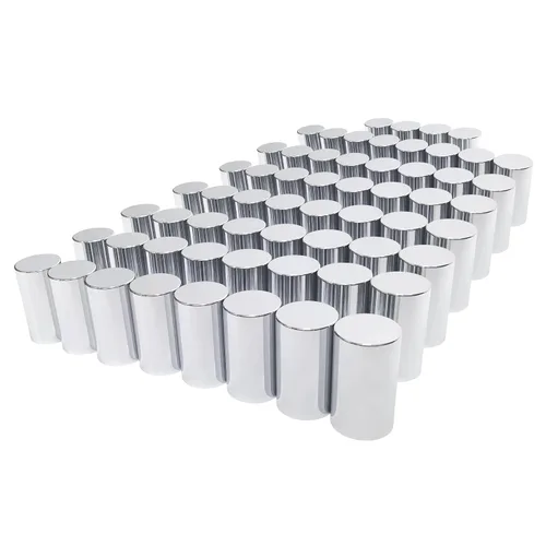 Vista 8 de Grandroad auto 20 Pack de cubiertas de tuerca, 33mm por 3-1/2" Rosca en tapa de tuerca cilíndrica de tapa plana ABS cromado plástico antióxido