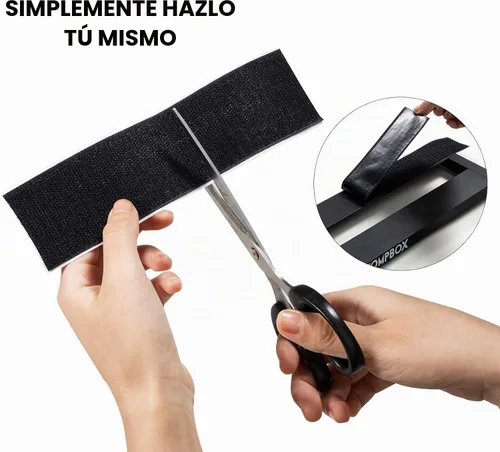 Vista 3 de ENO MUSIC Pedalboard Pedal Tape, Guitar Effects Pedal Board Hook and Loop Mounting Tape Length 2M Width 5CM
