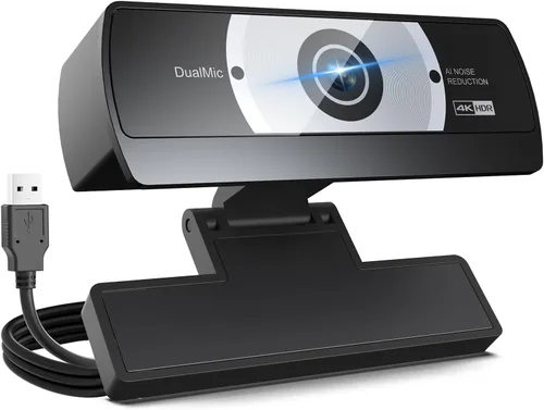 Vista 7 de Cámara web 2K para PC - Cámara de computadora 2K Ultra HD con enfoque automático PDAF, micrófono con cancelación de ruido AI, Plug & Play USB, FOV