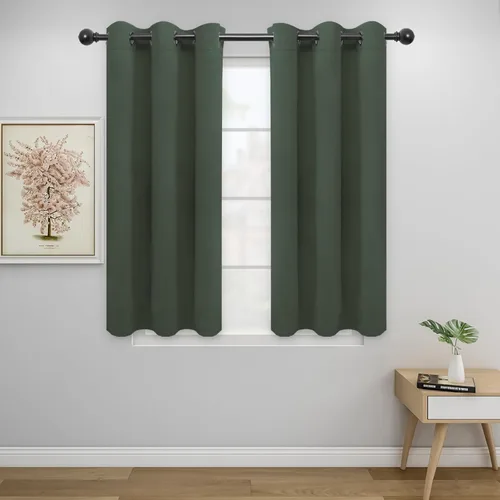 Vista 88 de Easy-Going - Cortinas opacas para dormitorio, aislamiento térmico sólido con ojales, cortinas de ventana para reducción de ruido, cortinas