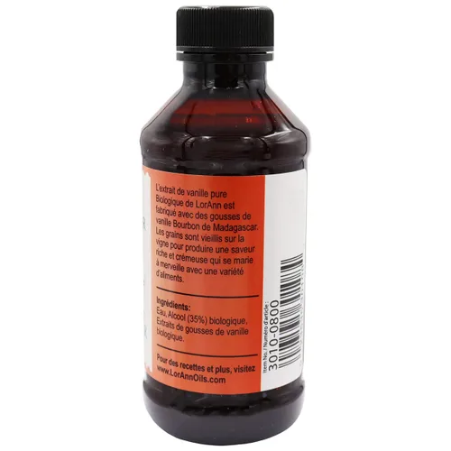 Vista 3 de LorAnn - Extracto orgánico de vainilla de Madagascar, botella de 4 onzas